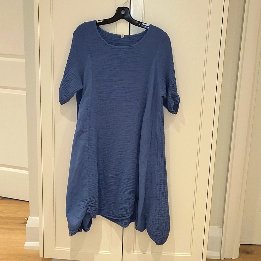 100% Cotton crinkle gauze dress